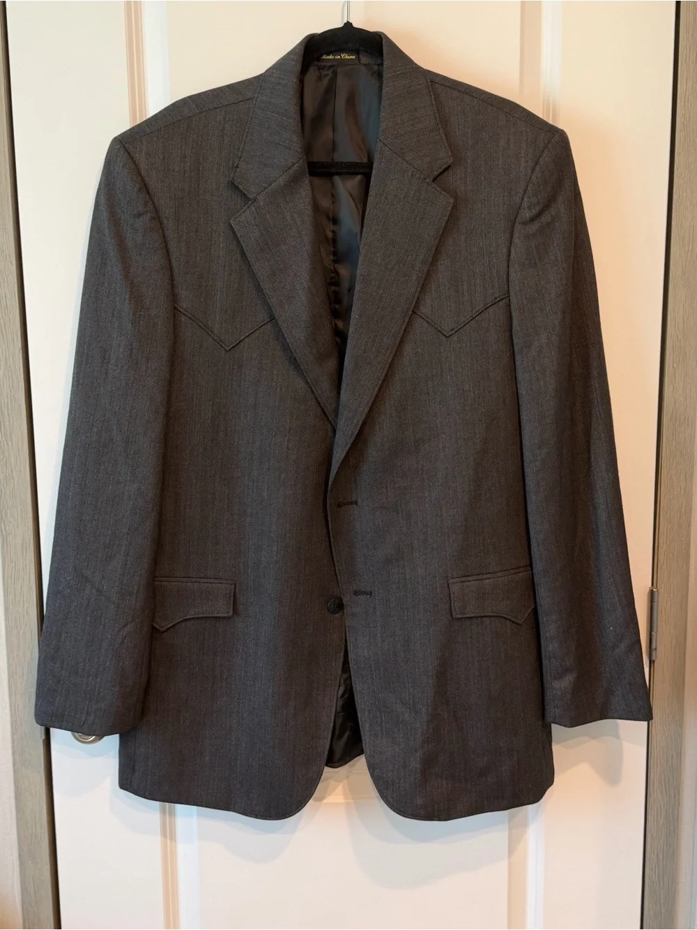Vtg Circle S Ranch & Western Wear Blazer Mens 44L Sport Coat Cowboy Country USA